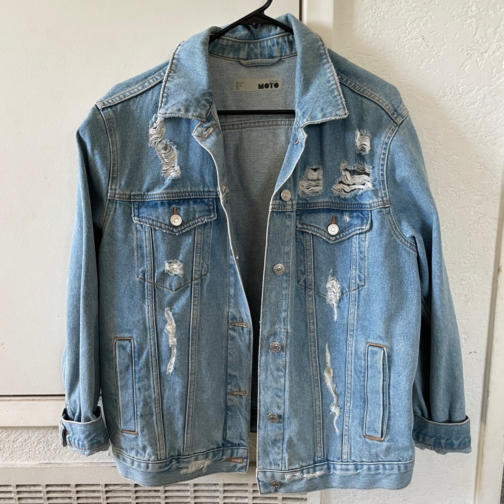 Topshop Denim graffiti jacket - Picture 4 of 6